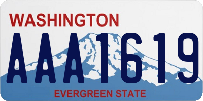 WA license plate AAA1619