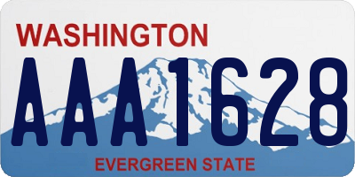 WA license plate AAA1628