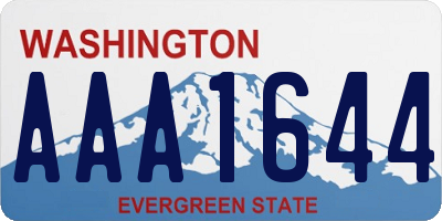 WA license plate AAA1644