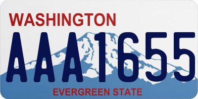 WA license plate AAA1655