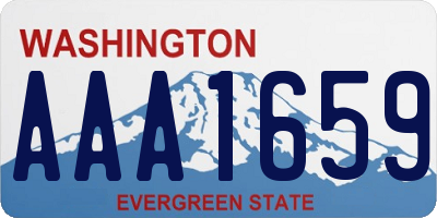 WA license plate AAA1659