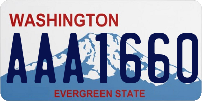 WA license plate AAA1660
