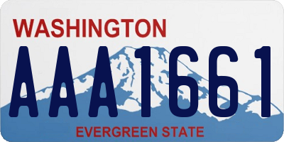 WA license plate AAA1661