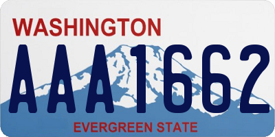 WA license plate AAA1662