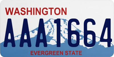 WA license plate AAA1664