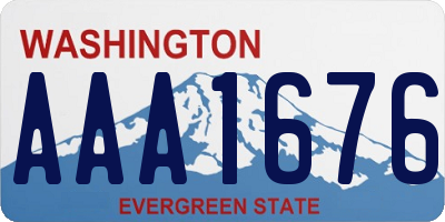 WA license plate AAA1676