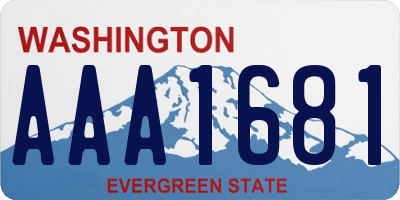 WA license plate AAA1681