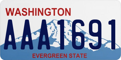 WA license plate AAA1691