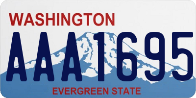 WA license plate AAA1695