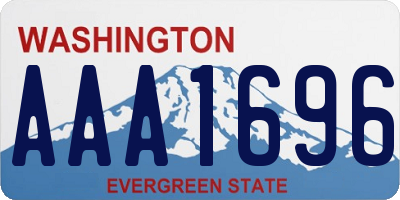 WA license plate AAA1696
