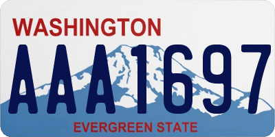 WA license plate AAA1697