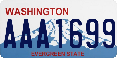 WA license plate AAA1699