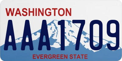 WA license plate AAA1709