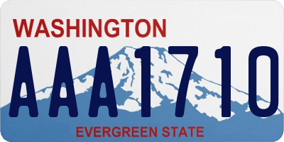 WA license plate AAA1710