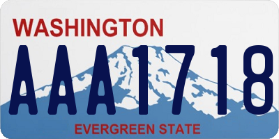 WA license plate AAA1718