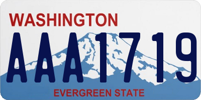 WA license plate AAA1719