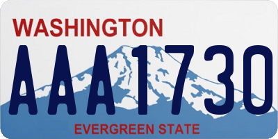 WA license plate AAA1730