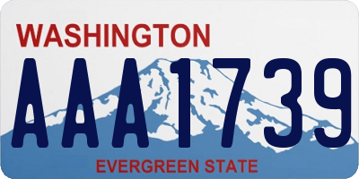 WA license plate AAA1739