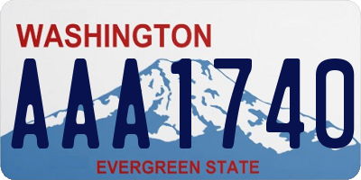 WA license plate AAA1740