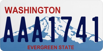 WA license plate AAA1741