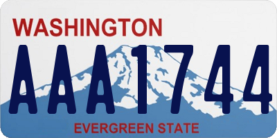 WA license plate AAA1744