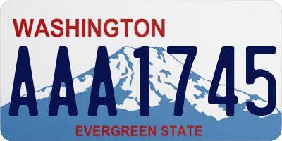 WA license plate AAA1745