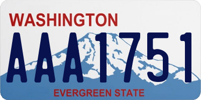 WA license plate AAA1751