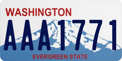 WA license plate AAA1771