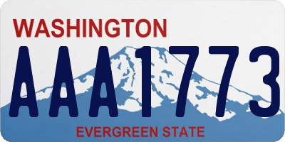 WA license plate AAA1773