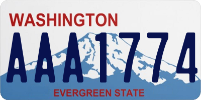 WA license plate AAA1774