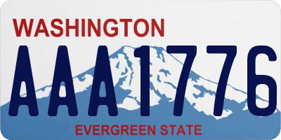 WA license plate AAA1776
