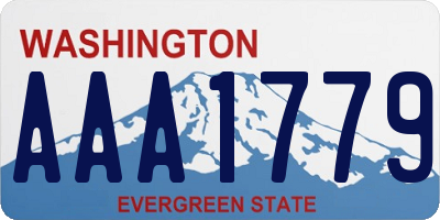 WA license plate AAA1779