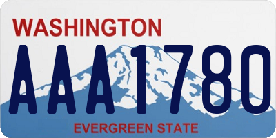 WA license plate AAA1780