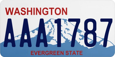 WA license plate AAA1787