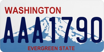 WA license plate AAA1790