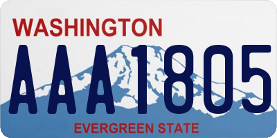 WA license plate AAA1805