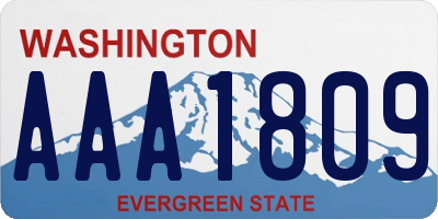 WA license plate AAA1809