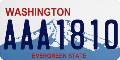 WA license plate AAA1810