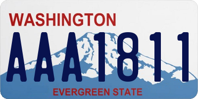 WA license plate AAA1811