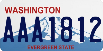 WA license plate AAA1812