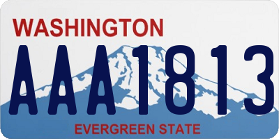 WA license plate AAA1813