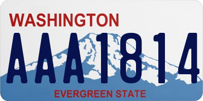 WA license plate AAA1814