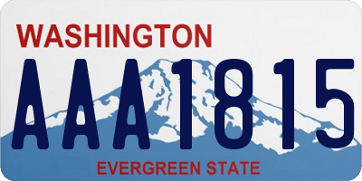 WA license plate AAA1815