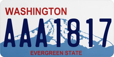 WA license plate AAA1817