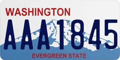 WA license plate AAA1845