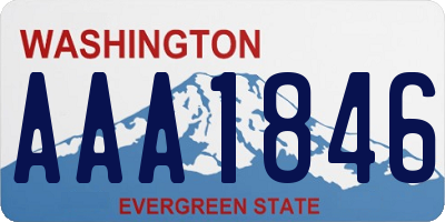 WA license plate AAA1846