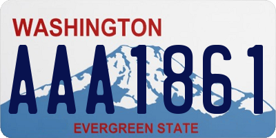 WA license plate AAA1861