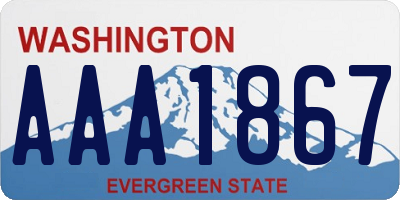 WA license plate AAA1867