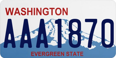 WA license plate AAA1870