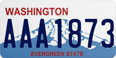 WA license plate AAA1873